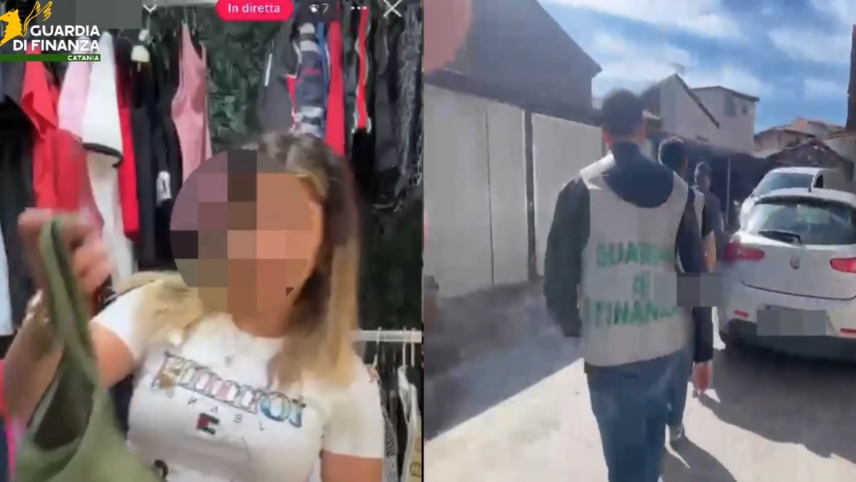 Vende abiti falsi su TikTok, la Finanza irrompe durante la diretta - 