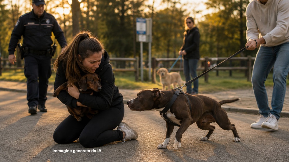Ragazza difende il suo cagnolino e viene azzannata in faccia da un pitbull - 