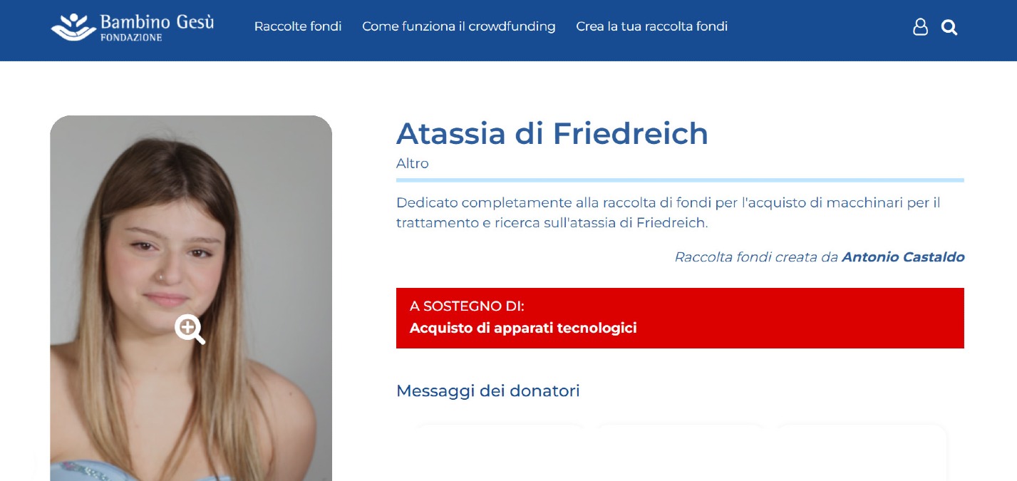 Una raccolta fondi per dare speranza ai bambini affetti da Atassia di Friedreich - 