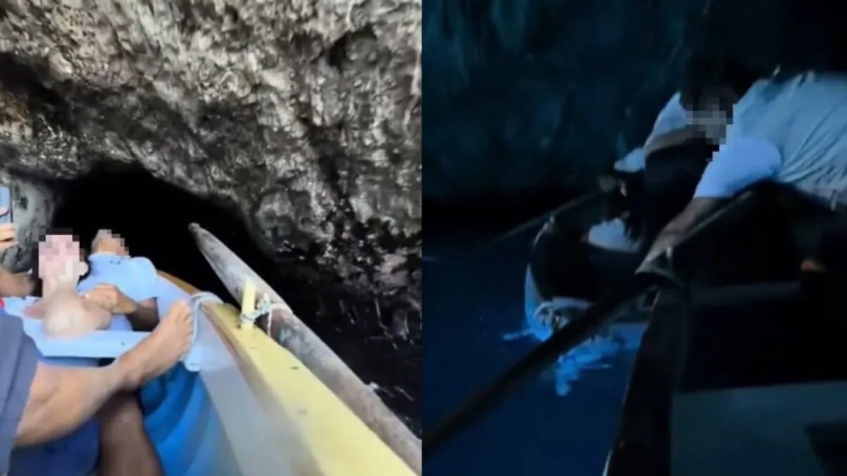 Affonda barca nella Grotta Azzurra di Capri - 