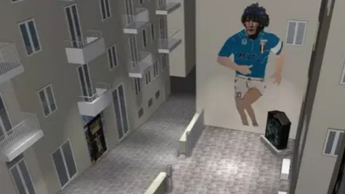 Nuovo look per il murale di Maradona, si avvicina l'apertura - 