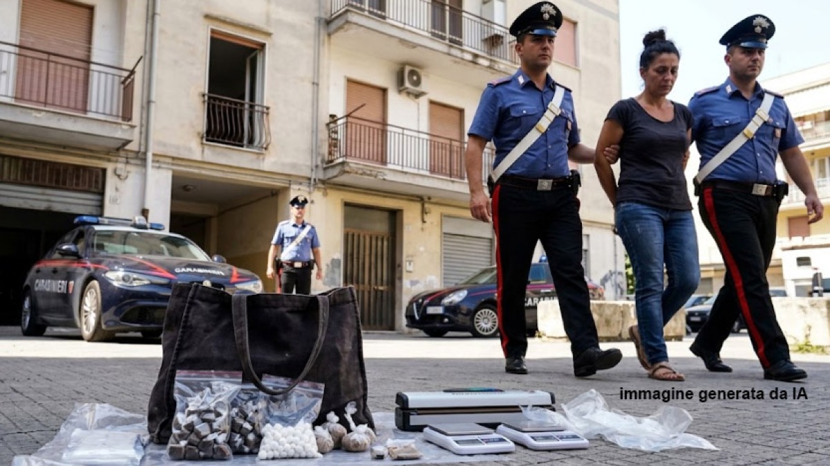 Donna pusher getta dalla finestra una borsa con oltre 1000 dosi di droga - 