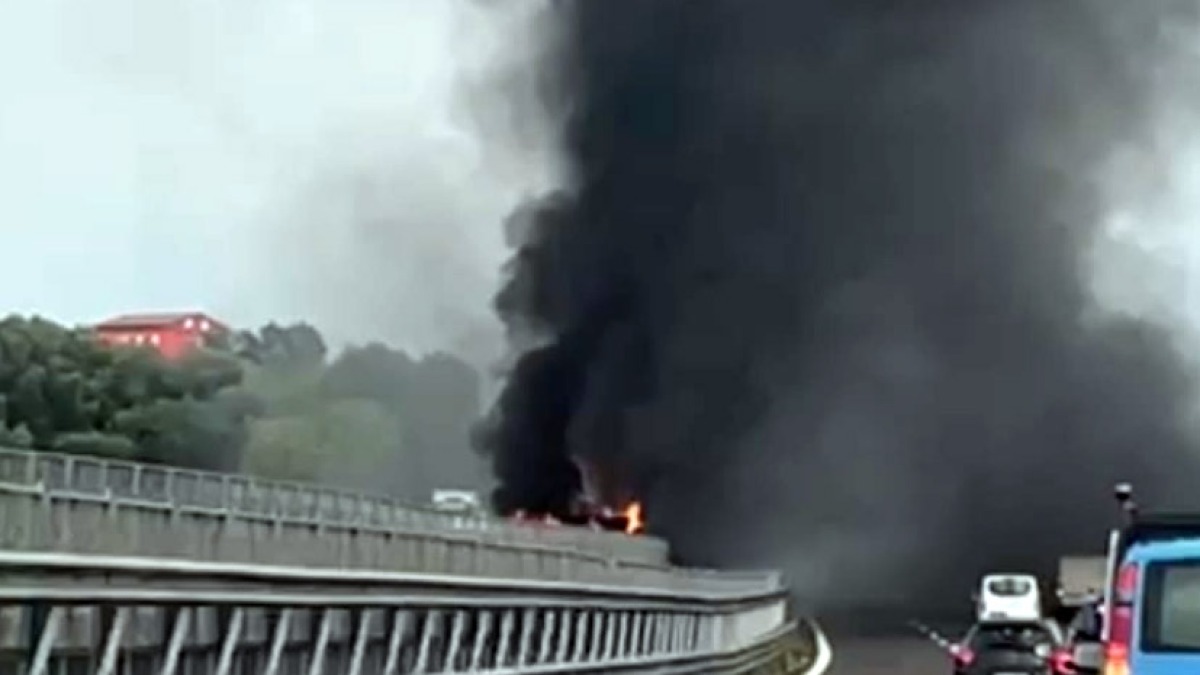 Tir si ribalta e prende fuoco sulla Salerno-Reggio, morto il camionista - 