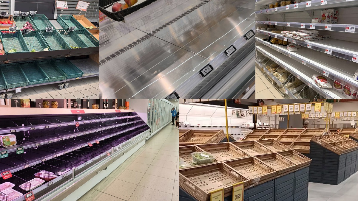 Supermercati vuoti, mancano già i generi alimentari - 