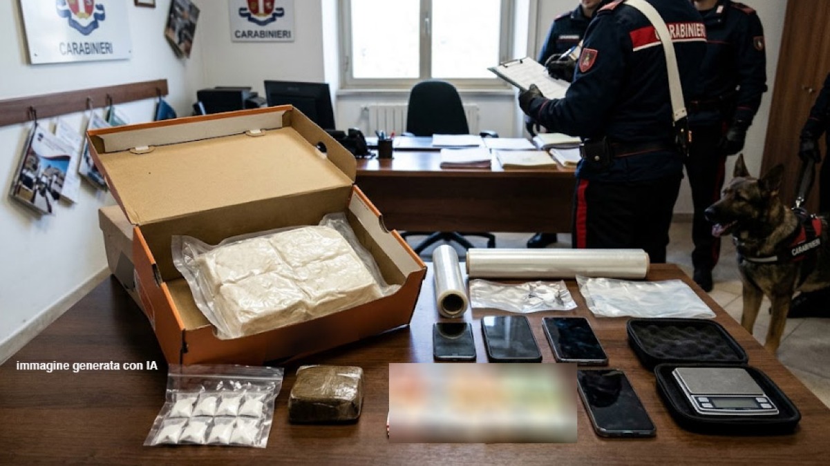Un chilo di cocaina nella scatola delle scarpe - 